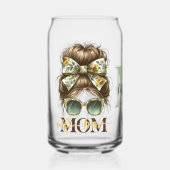 Green Messy Bun Mama Ehefrau Boss Dosenglas (Vorderseite)