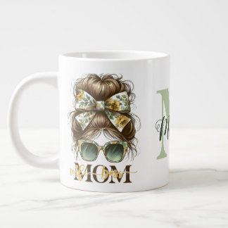 Green Messy Bun Mama Ehefrau Boss Jumbo-Tasse
