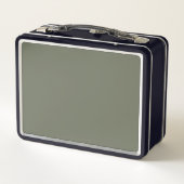 Green Metal Lunchbox mit zwei Tonen-Moos - anpassb (Rückseite)