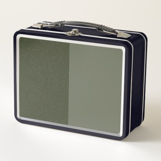 Green Metal Lunchbox mit zwei Tonen-Moos - anpassb (Vorderseite)