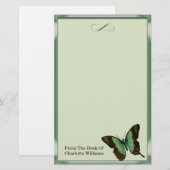 Green Metallic Butterfly Briefpapier (Vorne/Hinten)