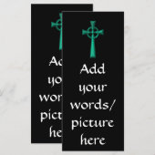 Green Metallic Celtic Cross (Vorne/Hinten)