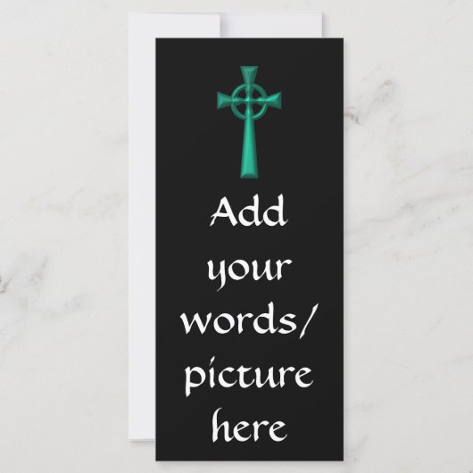 Green Metallic Celtic Cross (Vorderseite)
