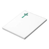 Green Metallic Celtic Cross Notizblock (Rotiert)