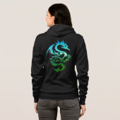 Green Metallic Dragon Hoodie (Schwarz voll)
