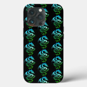 Green Metallic Dragon Pattern Case-Mate iPhone Hülle (Rückseite)