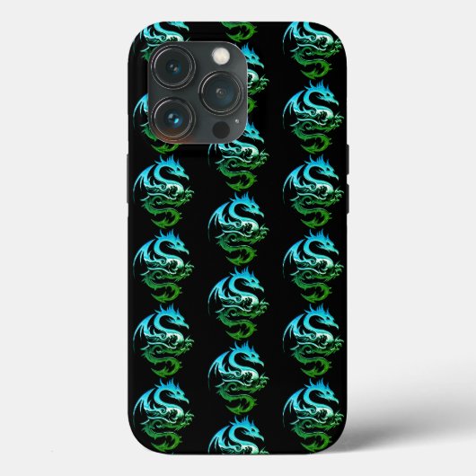 Green Metallic Dragon Pattern Case-Mate iPhone Hülle (Rückseite)