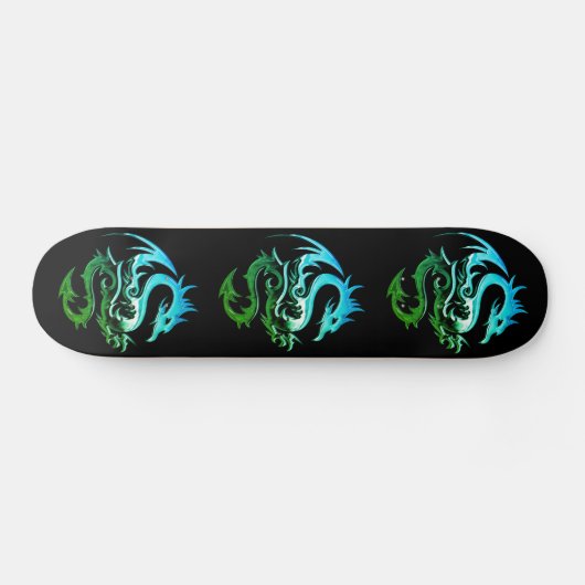 Green Metallic Dragon Skateboard (Horizontal)
