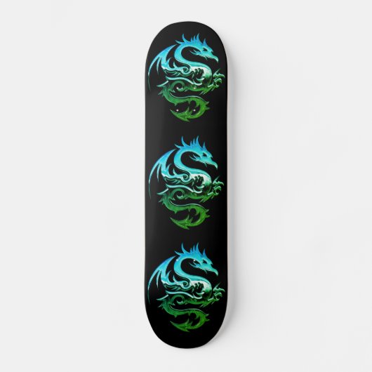 Green Metallic Dragon Skateboard (Vorderseite)