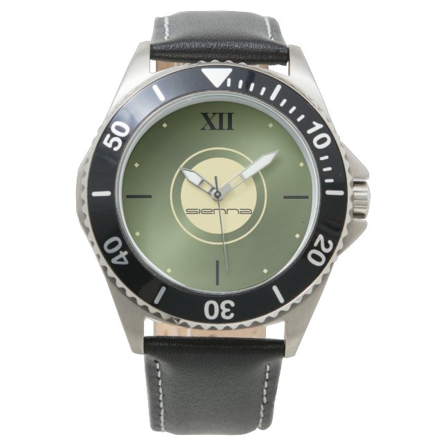 Green Metallic eWatch Armbanduhr (Vorderseite)