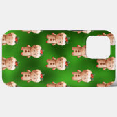 Green Metallic Gingerbrot Cookie Man Holiday Case-Mate iPhone Hülle (Rückseite (Horizontal))