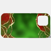 Green Metallic Red Alcohol Ink Holiday Case-Mate iPhone Hülle (Rückseite (Horizontal))