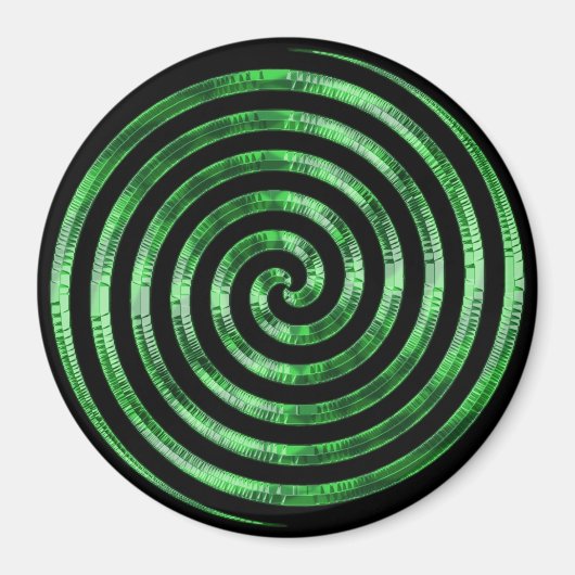 Green Metallic Swirl Magnet (Vorne)