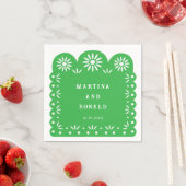 GREEN MEXICAN PAPEL PICADO SERVIETTE (Beispiel)