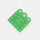 GREEN MEXICAN PAPEL PICADO SERVIETTE (Ecke)