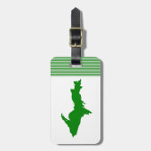 Green Michigan Upper Peninsula Gepäckanhänger (Vorderseite vertikal)