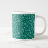 Green Microbes-Muster Jumbo-Tasse (Rechts)