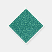 Green Microbes-Muster Serviette (Ecke)