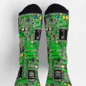 Green Microchip Geeky Name des gedruckten Schaltpl Socken (Oben)
