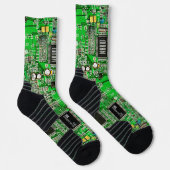 Green Microchip Geeky Name des gedruckten Schaltpl Socken (Rechts)