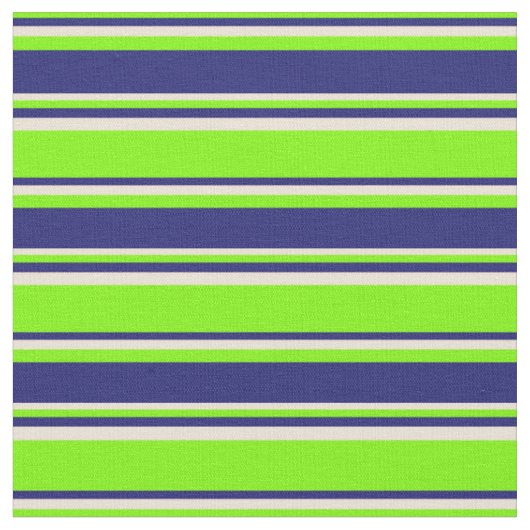 Green, Midnight Blue und Bisque Lines Muster Stoff (Nahaufnahme)