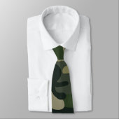 Green Military Camouflage Pattern Krawatte (Gebunden)
