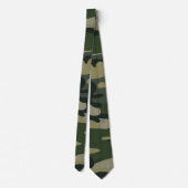 Green Military Camouflage Pattern Krawatte (Rückseite)
