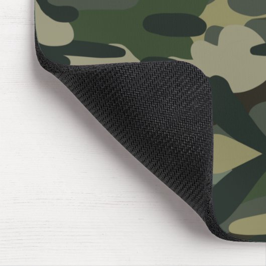 Green Military Camouflage Pattern Mousepad (Ecke)