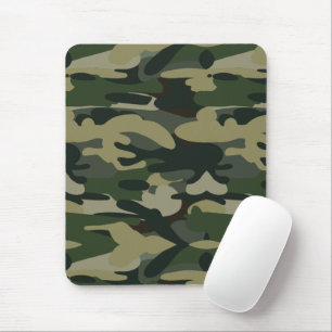 Green Military Camouflage Pattern Mousepad