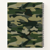 Green Military Camouflage Pattern Notizblock (Rückseite)