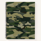 Green Military Camouflage Pattern Notizblock (Vorderseite)
