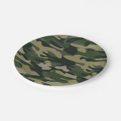 Green Military Camouflage Pattern Pappteller (Schrägansicht)