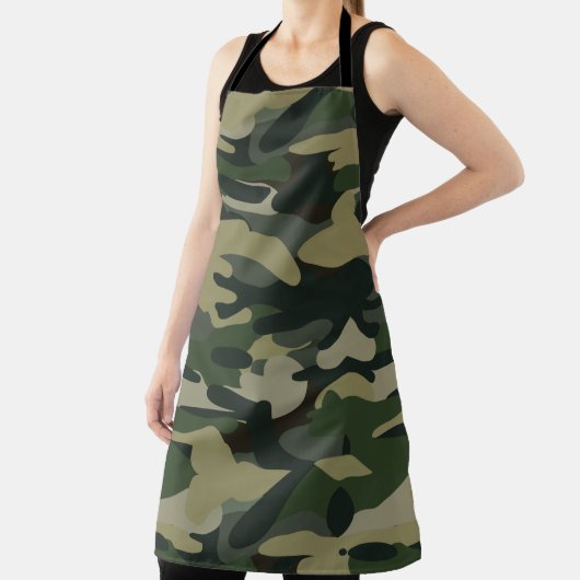 Green Military Camouflage Pattern Schürze (InSitu)