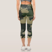 Green Military Style Capri Leggings (Rückseite)