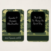 Green Military Targefleck Gefallen danken Tag (Vorne & Hinten)