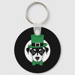 Green Min Button Kleeblatt am St Patricks Day Mini Schlüsselanhänger