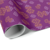 Green Minimal Tamil Kolam Pongal Design Geschenkpapier (Rolleneckpunkt)