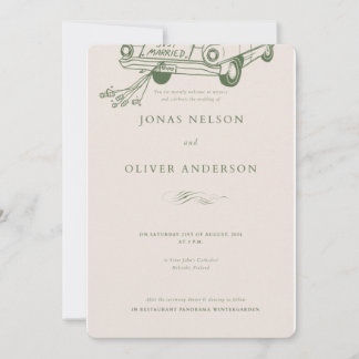 Green Minimal Wedding Invitation 2025 Einladung