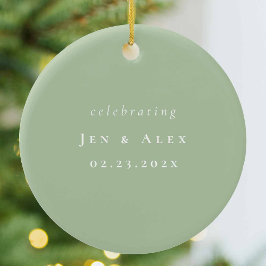 Green Minimal Wedding Weihnachtsschmuck