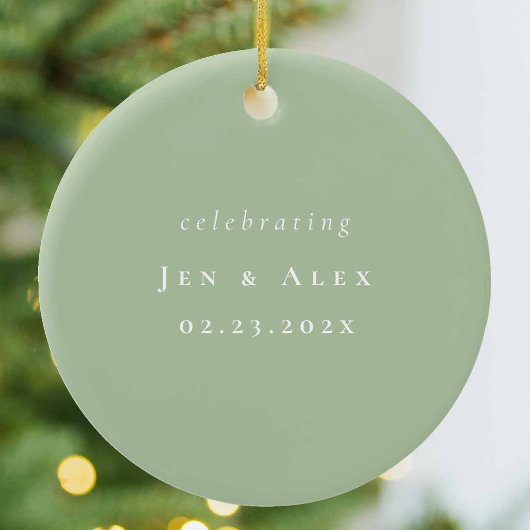 Green Minimal Wedding Weihnachtsschmuck