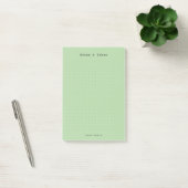 Green minimalist and personalized retro aesthetic post-it klebezettel (Büro)