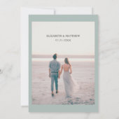 Green Minimalist Chic Save The Date (Rückseite)