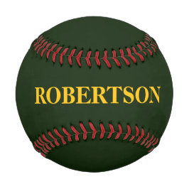 Green minimalist custom name  baseball