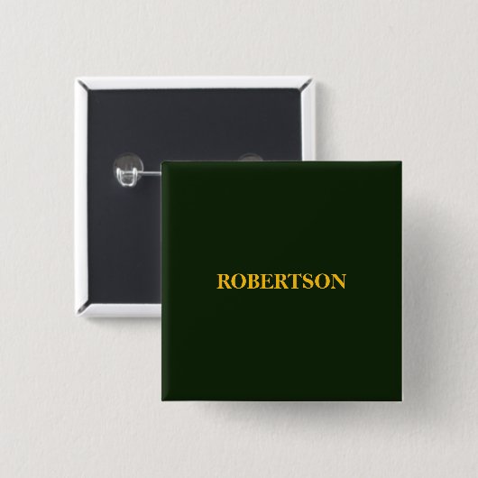 Green minimalist custom name button (Vorne & Hinten)