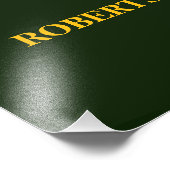 Green minimalist custom name  fotodruck (Ecke)