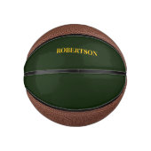 Green minimalist custom name  mini basketball (Vorderseite)