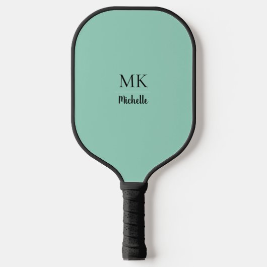 Green Minimalist Custom Name Pickleball Paddle (Vorderseite)