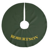 Green minimalist custom name  polyester weihnachtsbaumdecke (Vorderseite)