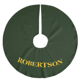 Green minimalist custom name  polyester weihnachtsbaumdecke