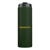 Green minimalist custom name  thermosbecher (Vorderseite)